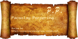 Pacsolay Peregrina névjegykártya
